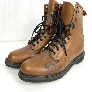 Vintage Genuine Leather Logger Boots Size 7